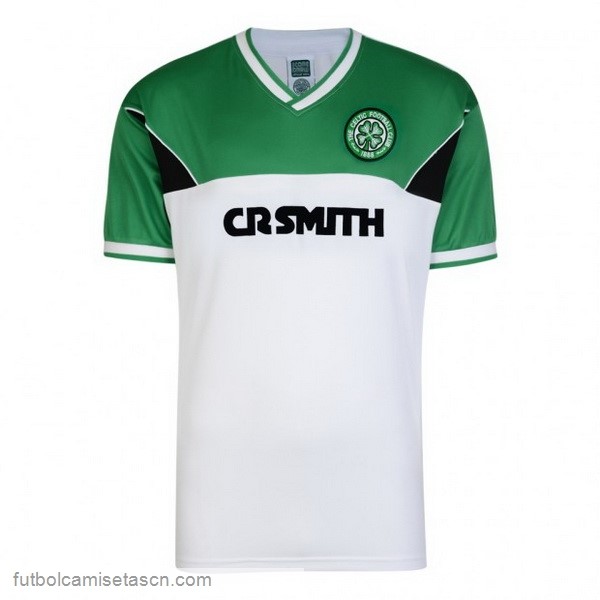 Tailandia Camiseta Celtic 2ª Retro 1985 1986 Verde Blanco